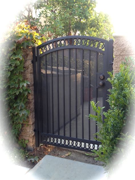 premade gates 32 x 60 metal fram with lock box|custom metal garden gates.